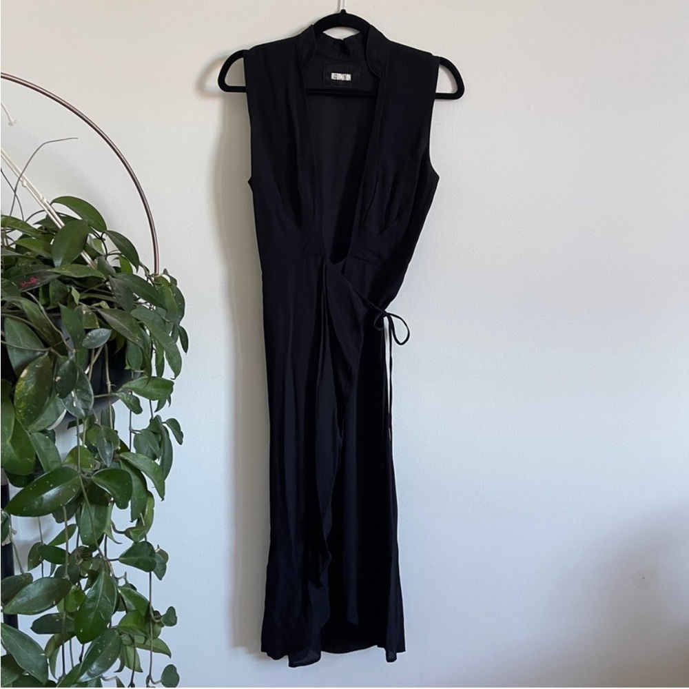 Reformation plunge wrap dress